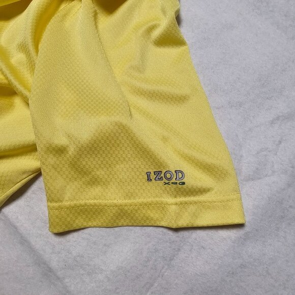 Izod XFG Mens Yellow Golf Polo Shirt M 100% Polyester Cool.fx Short Sleeve - Picture 4 of 8